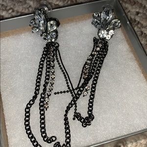 Guess black dangle earrings
